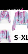 MY DYE TIED CROP HOODIE