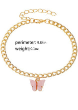 Load image into Gallery viewer, 3 BUTTERFLY ANKLETS