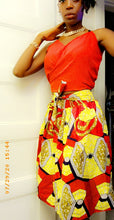 Load image into Gallery viewer, RED MOTHERLAND DRIP POCKET SKIRT