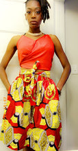 Load image into Gallery viewer, RED MOTHERLAND DRIP POCKET SKIRT